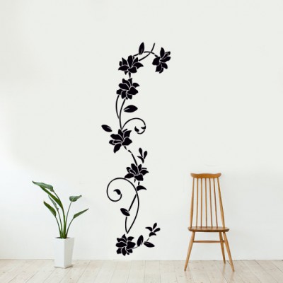 Floral Çiçek Bordur Duvar ve Dolap Sticker