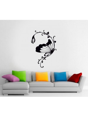 Floral Kelebek Beyaz Eşya ve Duvar Sticker