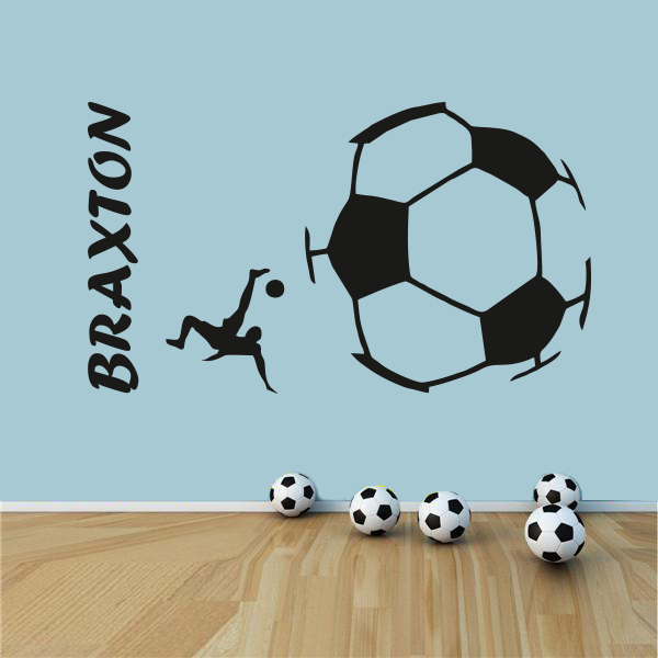Futbolcu Duvar Sticker, İsimli