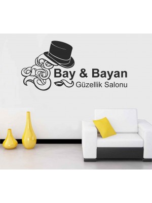 Bay, Bayan Kuaför Dekorasyon Duvar Sticker