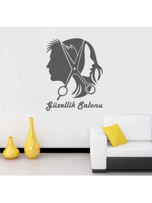 Bay Bayan Kuaför Dekor Duvar Sticker