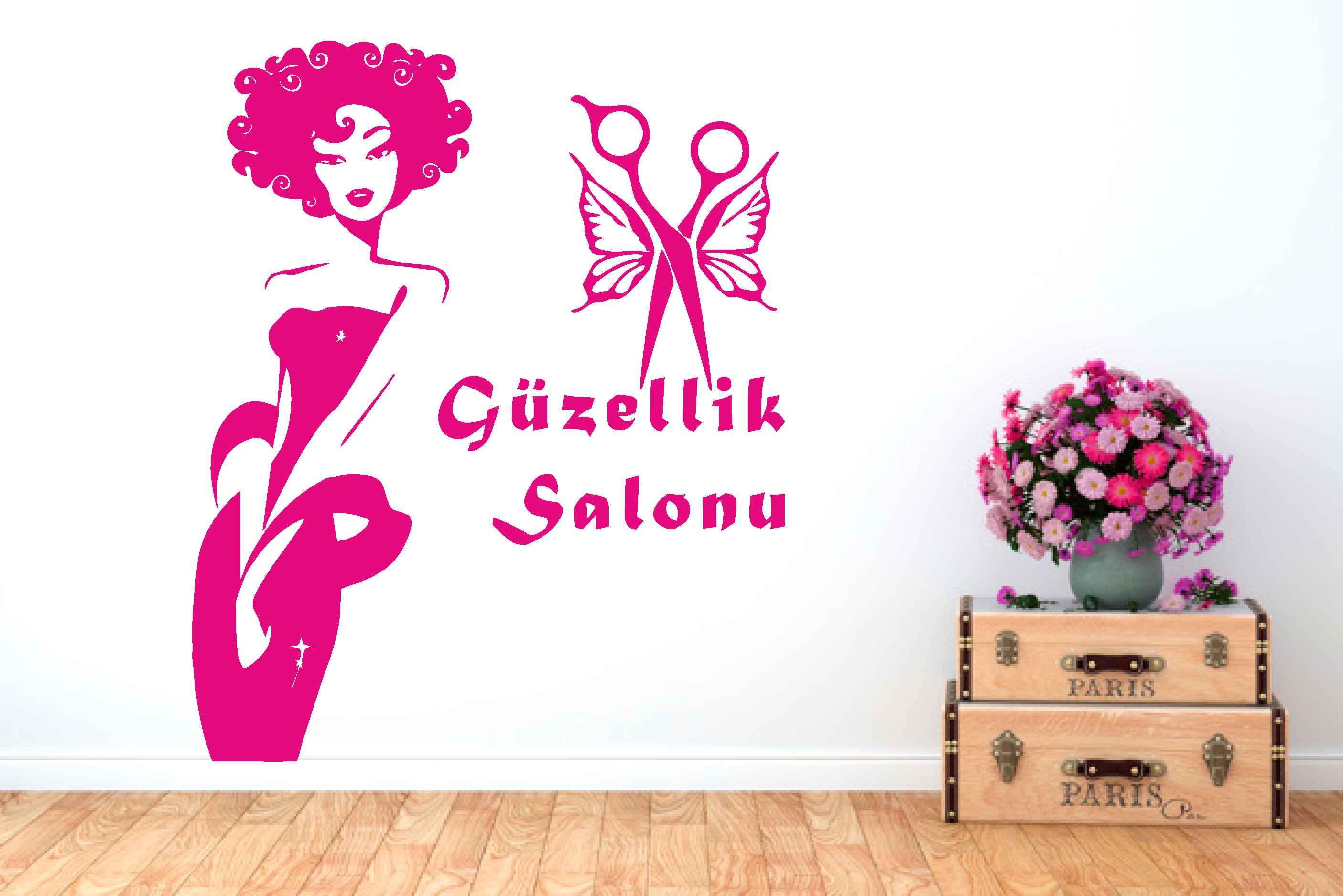 Bayan Kuaför Güzellik Salonu Duvar Sticker
