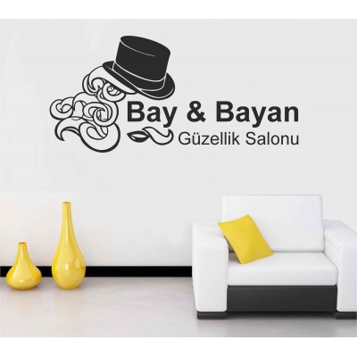 Bay, Bayan Kuaför Dekorasyon Duvar Sticker