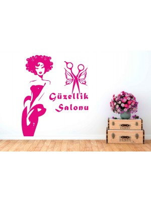 Bayan Kuaför Güzellik Salonu Duvar Sticker Bayan Kuaför Güzellik Salonu Duvar Sticker