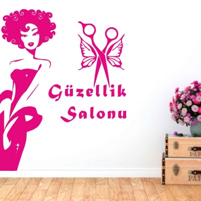 Bayan Kuaför Güzellik Salonu Duvar Sticker