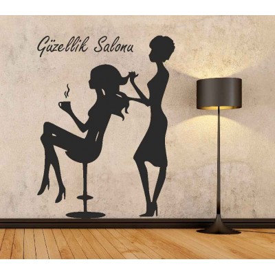 Güzellik Salonu, Kuaför Duvar Sticker