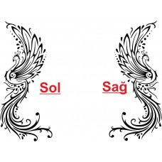 Tavus Kuşu Bordür Duvar Sticker 