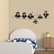 Sevimli Kargalar Çocuk Odası Duvar Sticker 