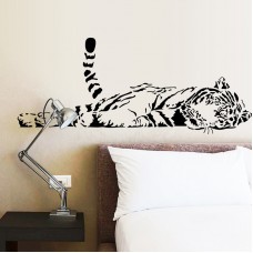 Yatan Kaplan Duvar Sticker 