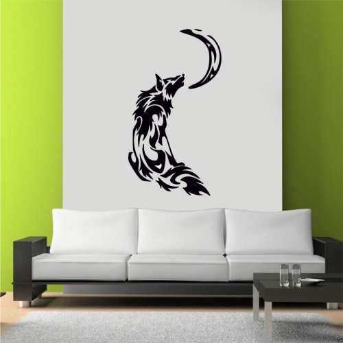 Kurt ve Ay Duvar Sticker