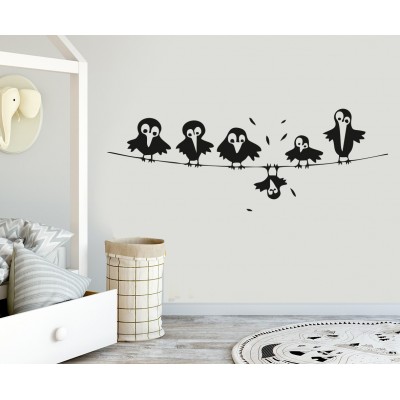 Sevimli Kargalar Çocuk Odası Duvar Sticker