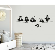 Sevimli Kargalar Çocuk Odası Duvar Sticker