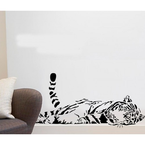 Yatan Kaplan Duvar Sticker