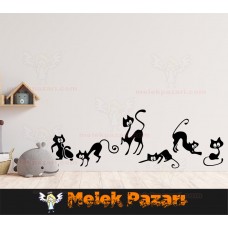 Kedi Sevgisi Duvar Sticker 