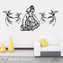 Mevlana ve Semazenler Dini Duvar Sticker Mevlana ve Semazenler Dini Duvar Sticker