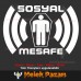 Sosyal Mesafe Tabut Uyarı Sticker, Çıkartma