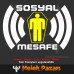 Sosyal Mesafe Tabut Uyarı Sticker, Çıkartma