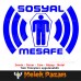 Sosyal Mesafe Tabut Uyarı Sticker, Çıkartma