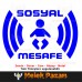 Sosyal Mesafe Uyarı çocuk Sticker, Çıkartma