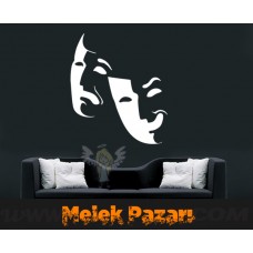 Tiyatro Maskeler Duvar Stickeri 