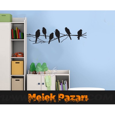 Ağaç Dalındaki Kuşlar Duvar Sticker