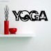 Yoga Yazısı ve Simgeler Duvar Sticker