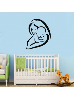 Anne ve Bebeği Duvar Sticker Anne ve Bebeği Duvar Sticker