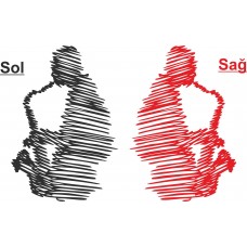 Saksafon Çalan İnsan Duvar Stickerı 