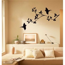 Kırlangıçlar ve Ağaç Dalı Duvar Sticker 