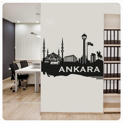 Ankara Şehir Silüeti Duvar Sticker