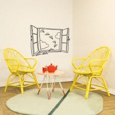 Pencere ve Kağıt Uçaklar Duvar Sticker 