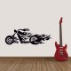 Alevli Chopper Motor Duvar Sticker