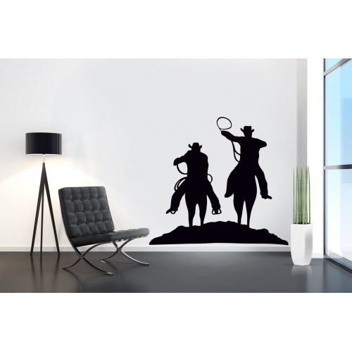 Atlı Kovboylar Duvar Sticker