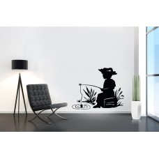 Balık Tutan Adam, Balıkçı Duvar Sticker 