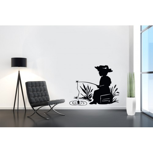 Balık Tutan Adam, Balıkçı Duvar Sticker