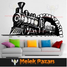 Buharlı Tren Duvar Sticker