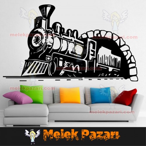 Buharlı Tren Duvar Sticker