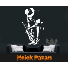 Caz Trompetçisi Miles Davis Duvar Sticker 