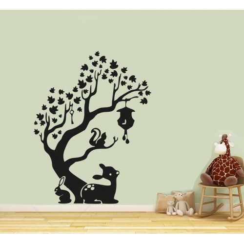 Ceylan, Sincap ve Tavşan Duvar Sticker