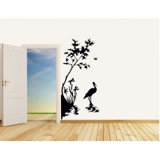 Göldeki Leylek Duvar Sticker 