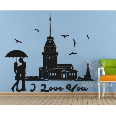 İstediğiniz Yazı, Kız Kulesi Duvar Sticker