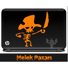 Korsan İskelet Lapotop Sticker 