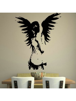 Melek Kız Duvar Sticker