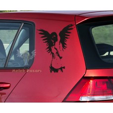 Melek Kız Araba Sticker 