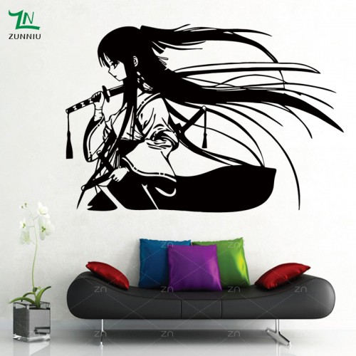 Samurai Kadın Duvar  Sticker