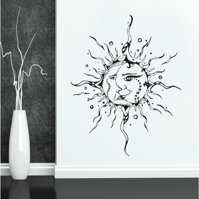 Tribal Güneş ve Ay Duvar Sticker