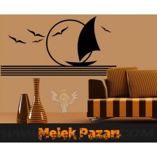 Ufuktaki Yelkenli Duvar Sticker