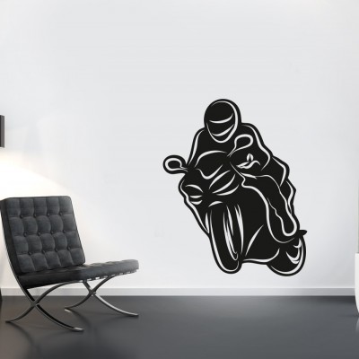 Yarış Motoru Duvar Sticker