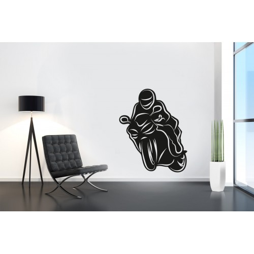 Yarış Motoru Duvar Sticker