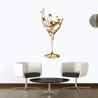 Şarap Kadehi Mutfak, Cafe Bar, Restoran Duvar Sticker